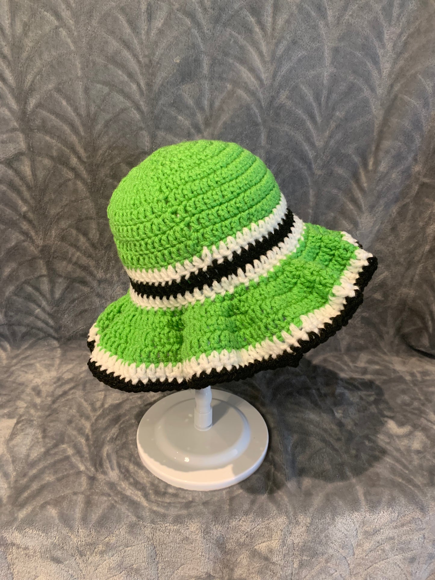 Lime Green Saddle Style Wavy Bucket Hat (Copy)