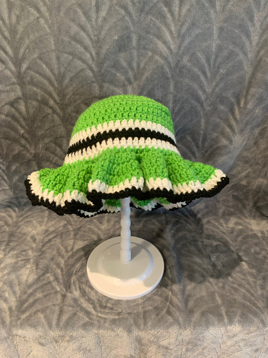 Lime Green Saddle Style Wavy Bucket Hat (Copy)