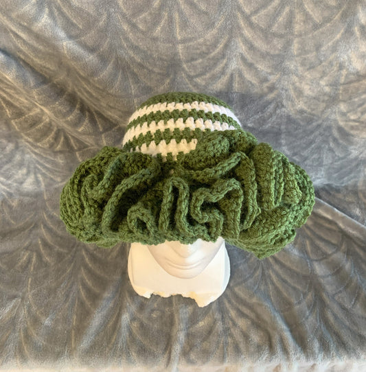 Pistachios and Creme Xtreme ruffle Bucket Hat